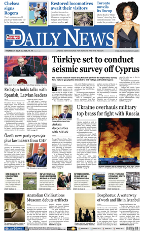 Cover of Hurriyet Daily News & Economic Review