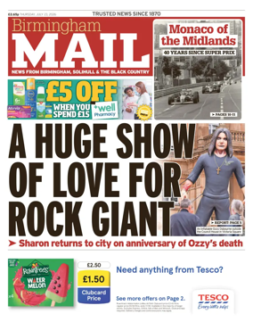 Cover of Birmingham Mail