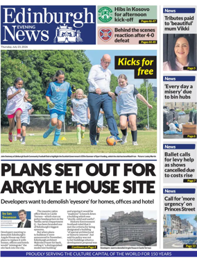 Cover of Edinburgh Evening News