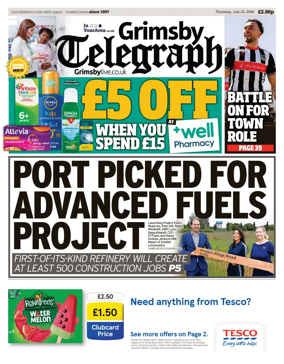 Cover of Grimsby Telegraph