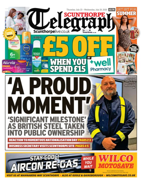 Cover of Scunthorpe Telegraph