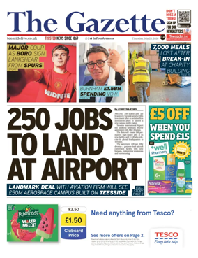 Cover of Teesside Evening Gazette