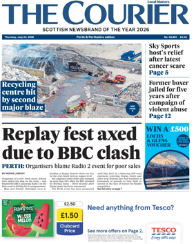 Cover of The Courier & Advertiser (Perth and Perthshire Edition)