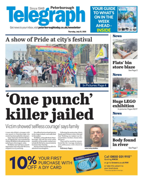 Cover of The Peterborough Evening Telegraph
