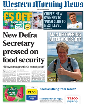 Cover of Western Morning News