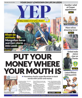 Cover of Yorkshire Evening Post