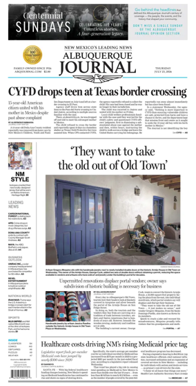 Cover of Albuquerque Journal