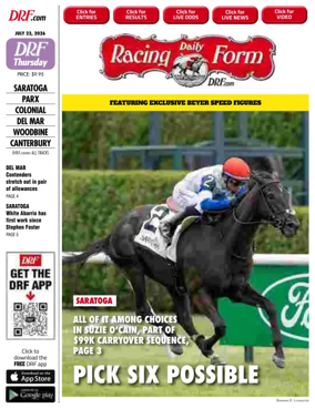 Cover of Daily Racing Form National Digital Edition