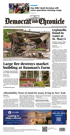 Cover of Democrat and Chronicle