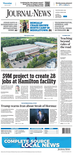 Cover of Hamilton Journal News