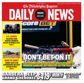 Cover of Philadelphia Daily News