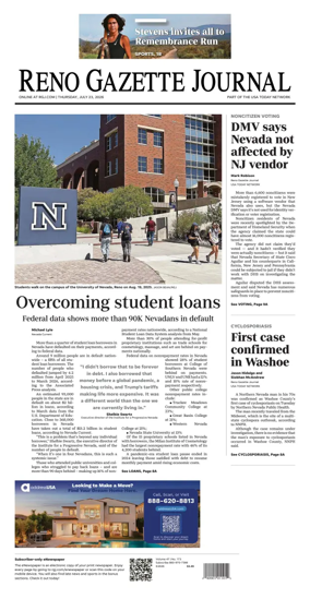 Cover of Reno Gazette Journal
