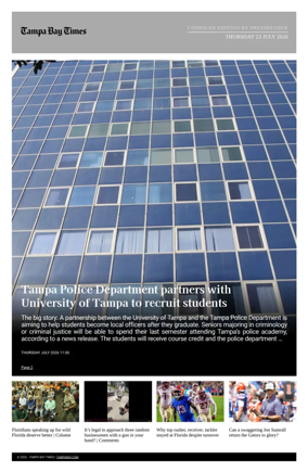 Cover of Tampa Bay Times TFP