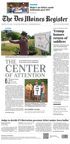 Cover of The Des Moines Register