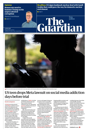 Cover of The Guardian (USA)