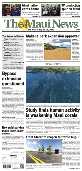 Cover of The Maui News - Weekender