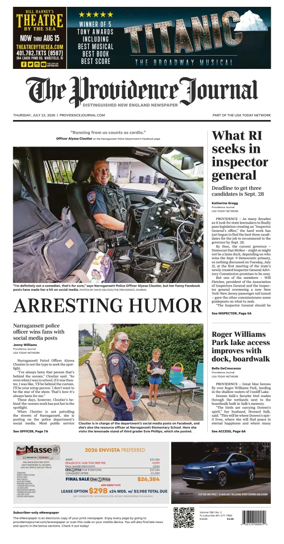 Cover of The Providence Journal