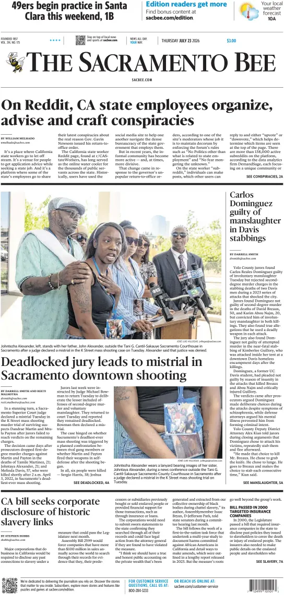 Cover of The Sacramento Bee