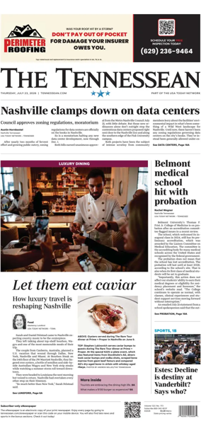 Cover of The Tennessean