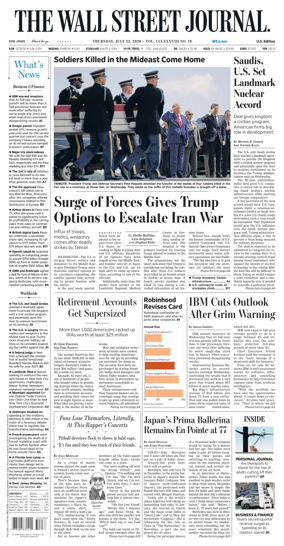 Cover of The Wall Street Journal