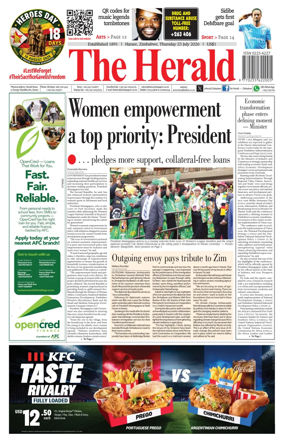 Cover of The Herald (Zimbabwe)