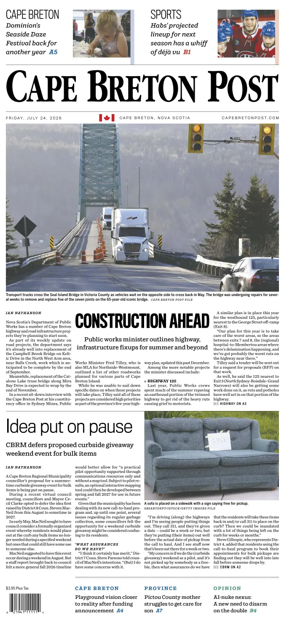 Cover of Cape Breton Post