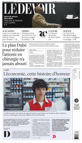 Cover of Le Devoir