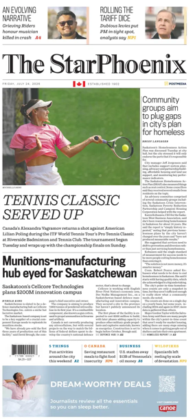 Cover of Saskatoon StarPhoenix