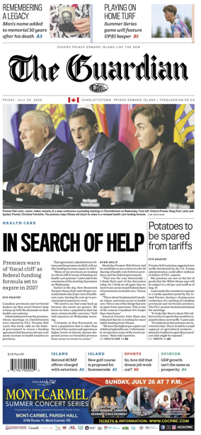 Cover of The Guardian (Charlottetown)