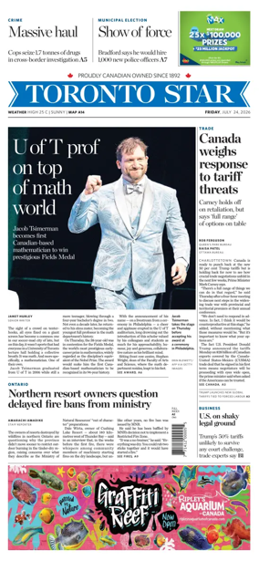 Cover of Toronto Star