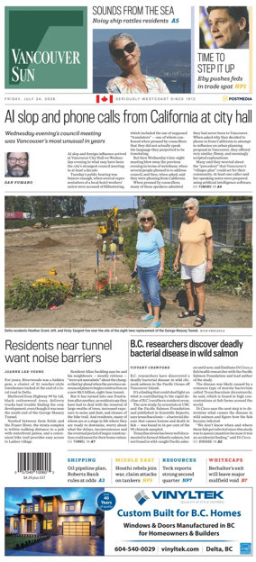 Cover of Vancouver Sun