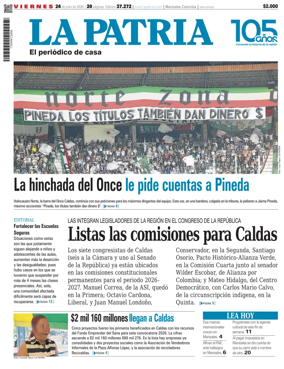 Cover of La Patria (Colombia)