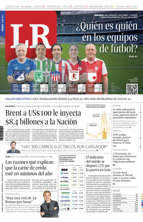 Cover of La Republica (Colombia)