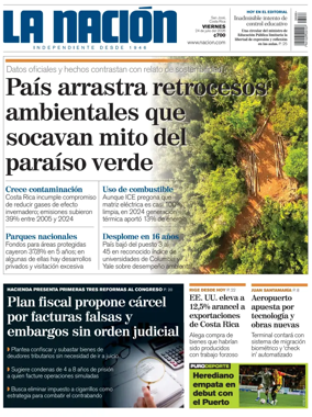 Cover of La Nacion (Costa Rica)