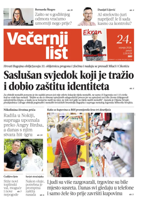 Cover of Vecernji list BiH