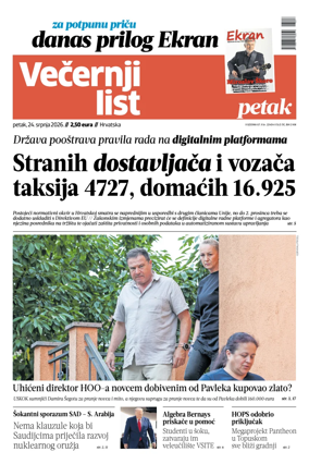 Cover of Vecernji list - Hrvatska