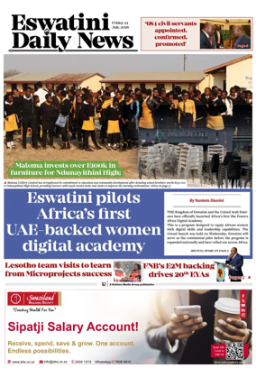 Cover of Eswatini Daily News