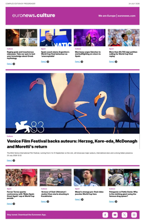 Cover of Euronews Culture and Sport Compiled Edition