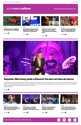 Cover of Euronews Culture and Sport (Portuguese)