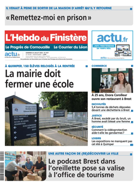 Cover of L'Hebdo du Finistere - Le Progres de Cornouaille Le Courrier du Leon