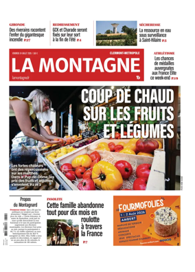 Cover of La Montagne (Clermont-Metropole)