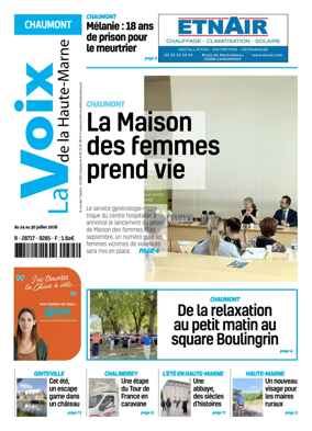 Cover of La Voix de la Haute-Marne edition Chaumont