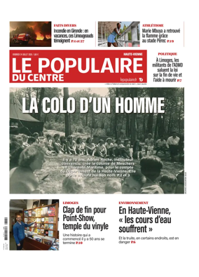 Cover of Le Populaire du Centre (Haute-Vienne)