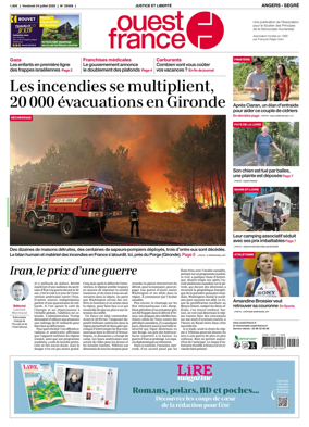 Cover of Ouest France (Angers / Segre)