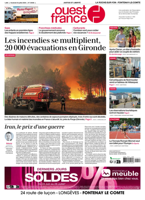 Cover of Ouest France (La Roche-sur-Yon - Fontenay-le-Comte)