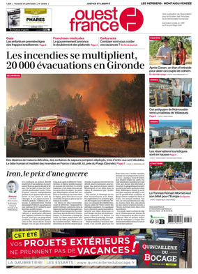Cover of Ouest France (Les Herbiers / Montaigu)