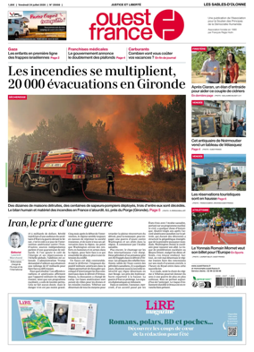 Cover of Ouest France (Les Sables-d'Olonne)