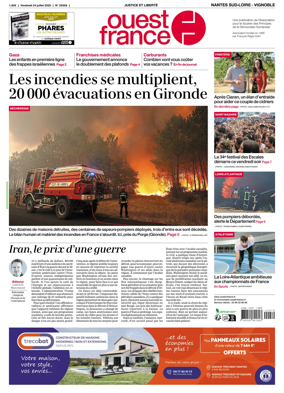 Cover of Ouest France (Nantes / Sud-Loire / Vignoble)