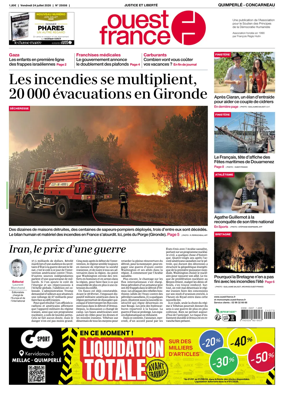 Cover of Ouest-France (Quimperle Concarneau)