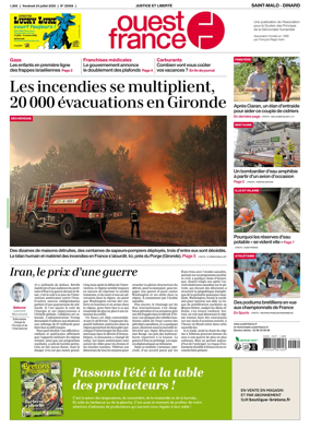 Cover of Ouest France (Saint-Malo)